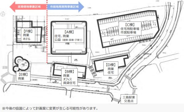 三島駅東街区再開発計画