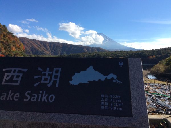 西湖と富士山 